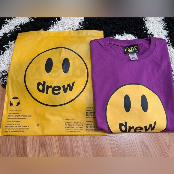 NWOT Men’s Small/Women’s Medium Drew House Mascot Cotton Tee In Purple - Picture 10 of 12